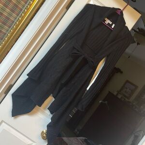 Black tie-front cardigan